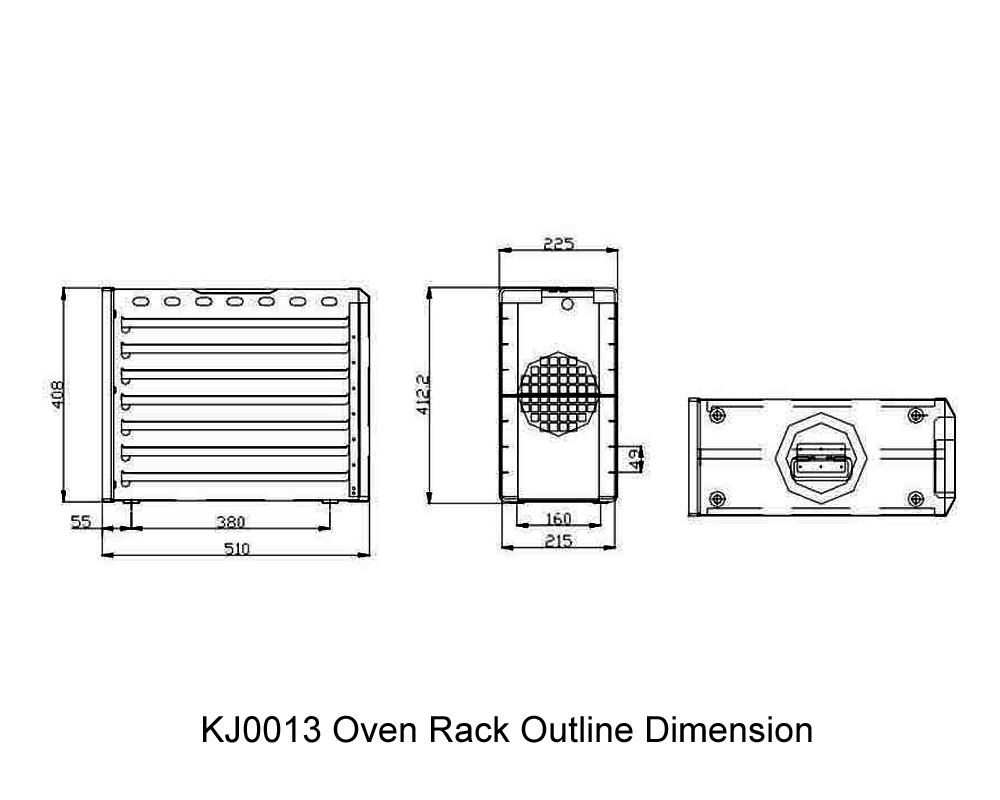 KJ0013 Oven Rack Outline Dimension