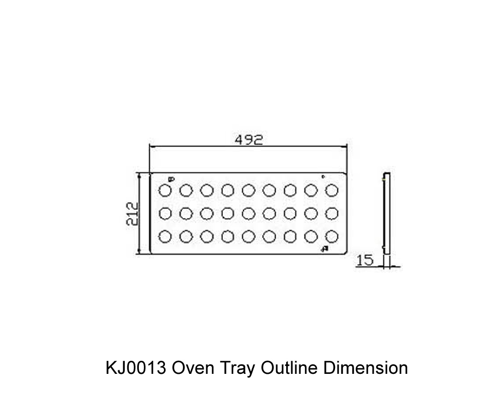 KJ0013 Dimensjoni Outline Trej tal-forn