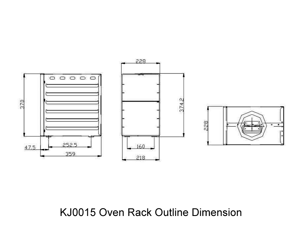 KJ0015 Oven Rack Outline Dimension